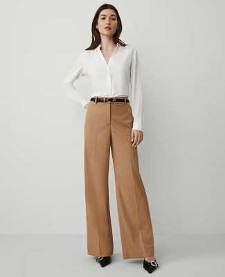 Ann Taylor The Wide-Leg Pant Seasonless Stretch Perfect Camel Women's