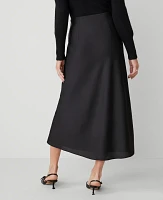 Ann Taylor Satin Bias Midi Slip Skirt Women's