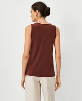 Ann Taylor Mixed Media Shell Top Women's