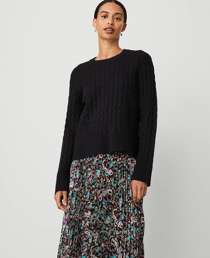 Ann Taylor Cable Sweater Women's