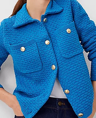 Ann Taylor Utility Sweater Jacket