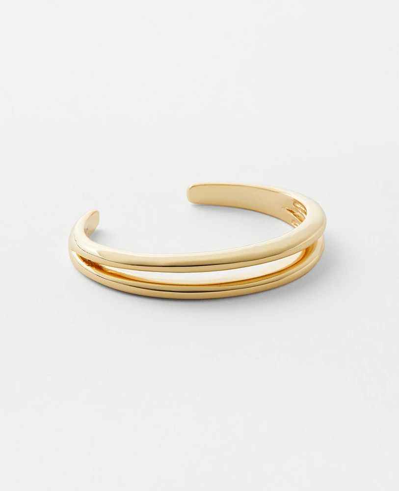 Ann Taylor Metal Bubble Cuff Bracelet Goldtone Women's