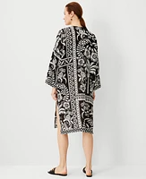 Ann Taylor Linen Kimono Black Women's