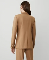 Ann Taylor The One-Button Blazer Seasonless Stretch Perfect Camel Women's