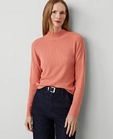 Ann Taylor Ribbed Mock Neck Sweater Women's