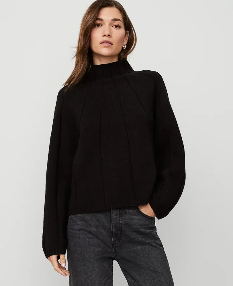 Ann Taylor Traveling Stitch Turtleneck Sweater Women's