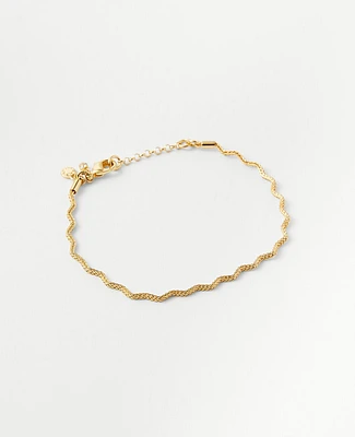 Ann Taylor Zig Zag Chain Bracelet Goldtone Women's