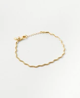 Ann Taylor Zig Zag Chain Bracelet Goldtone Women's