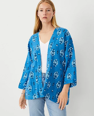 Ann Taylor Floral Kimono Size XS/S Santorini Women's