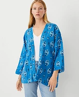 Ann Taylor Floral Kimono Santorini Women's