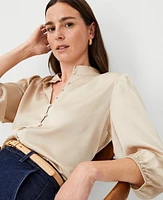 Ann Taylor Button Down Shirt Toasted Oat Women's