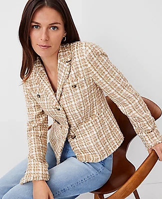 Ann Taylor Fitted Tweed Jacket