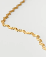 Ann Taylor Zig Zag Chain Necklace Goldtone Women's