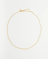 Ann Taylor Zig Zag Chain Necklace Goldtone Women's