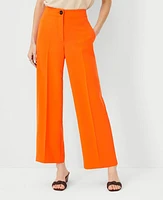 Ann Taylor The Petite Wide-Leg Ankle Pant Flame Azalea Women's