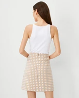 Ann Taylor Petite Button Tab A-Line Skirt Baguette Women's