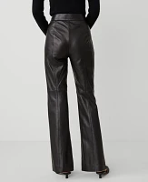 Ann Taylor Studio Collection Seamed Leather Trouser Black Women's