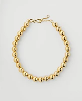 Ann Taylor Oversized Metal Ball Statement Necklace Goldtone Women's