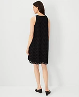 Ann Taylor Petite Cotton Eyelet Halter Dress Black Women's