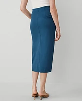 Ann Taylor Ponte Pull-On Slit Pencil Skirt Women's