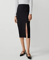 Ann Taylor Long Ponte Slit Pencil Skirt Women's