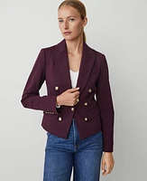 Ann Taylor Double Breasted Blazer Plum Rose Women's