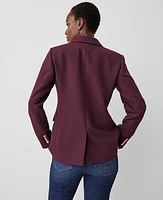 Ann Taylor The Petite Greenwich Blazer Twill Plum Rose Women's