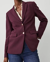 Ann Taylor The Petite Greenwich Blazer Twill Plum Rose Women's