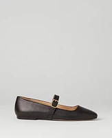 Ann Taylor Buckle Mary Jane Leather Flats Women's