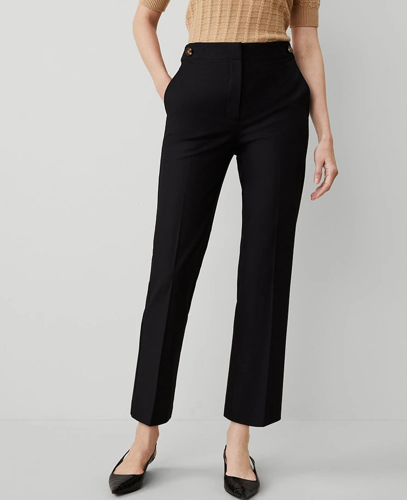 Ann Taylor The Petite Button Pencil Pant Twill