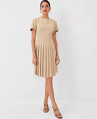 Ann Taylor Petite Crepe Flare Dress