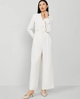 Ann Taylor Lapel Jumpsuit Winter White Women's