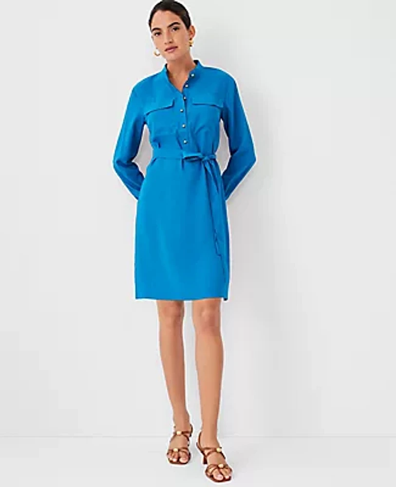 Ann Taylor Petite Belted Pocket Shift Dress