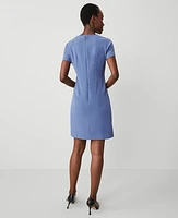 Ann Taylor The Petite Crew Neck Shift Dress Seasonless Stretch Precious Sapphire Women's