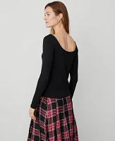 Ann Taylor Boatneck Low Back Top Women's