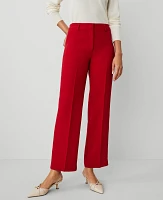 Ann Taylor The Straight Ankle Pant in Crepe Size 0 Gingham Red Women's