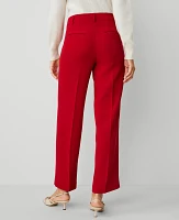 Ann Taylor The Straight Ankle Pant in Crepe Size 0 Gingham Red Women's