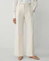 Ann Taylor The Pleated Wide Leg Pant Sand Shell Women's