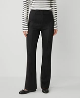 Ann Taylor The Faux Suede Skinny Flare Pant Black Women's