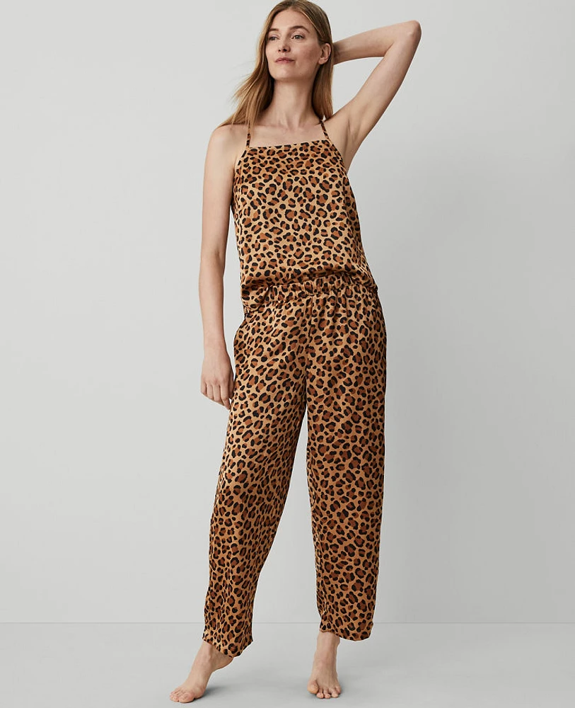 Ann Taylor Animal Print k And Pant Set Tan Women's