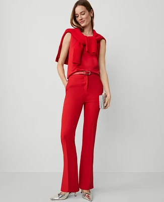 Ann Taylor The Skinny Flare Pant with Vent Hem Size 2 Iconic Red Women's