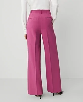 Ann Taylor The Petite Pleated Wide Leg Pant Plush Mauve Women's