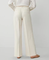 Ann Taylor The Petite Pleated Wide Leg Pant Size 8 Sand Shell Women's