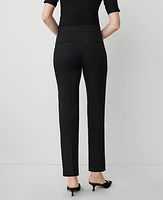 Ann Taylor The Extended Tab Waist Eva Ankle Pant Twill Black Women's