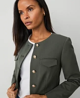 Ann Taylor Ponte Crew Neck Jacket Women's