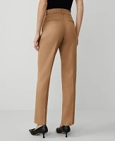 Ann Taylor The Petite Straight-Leg Pant Seasonless Stretch — Curvy Fit Perfect Camel Women's