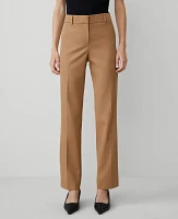 Ann Taylor The Petite Straight-Leg Pant Seasonless Stretch Perfect Camel Women's