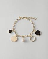 Ann Taylor Enamel Charm Bracelet Goldtone Women's