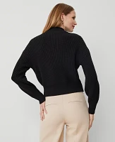 Ann Taylor Ribbed Mock Neck Wedge Sweater Women's