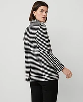 Ann Taylor The Checked Relaxed Double Breasted Blazer Black Women's